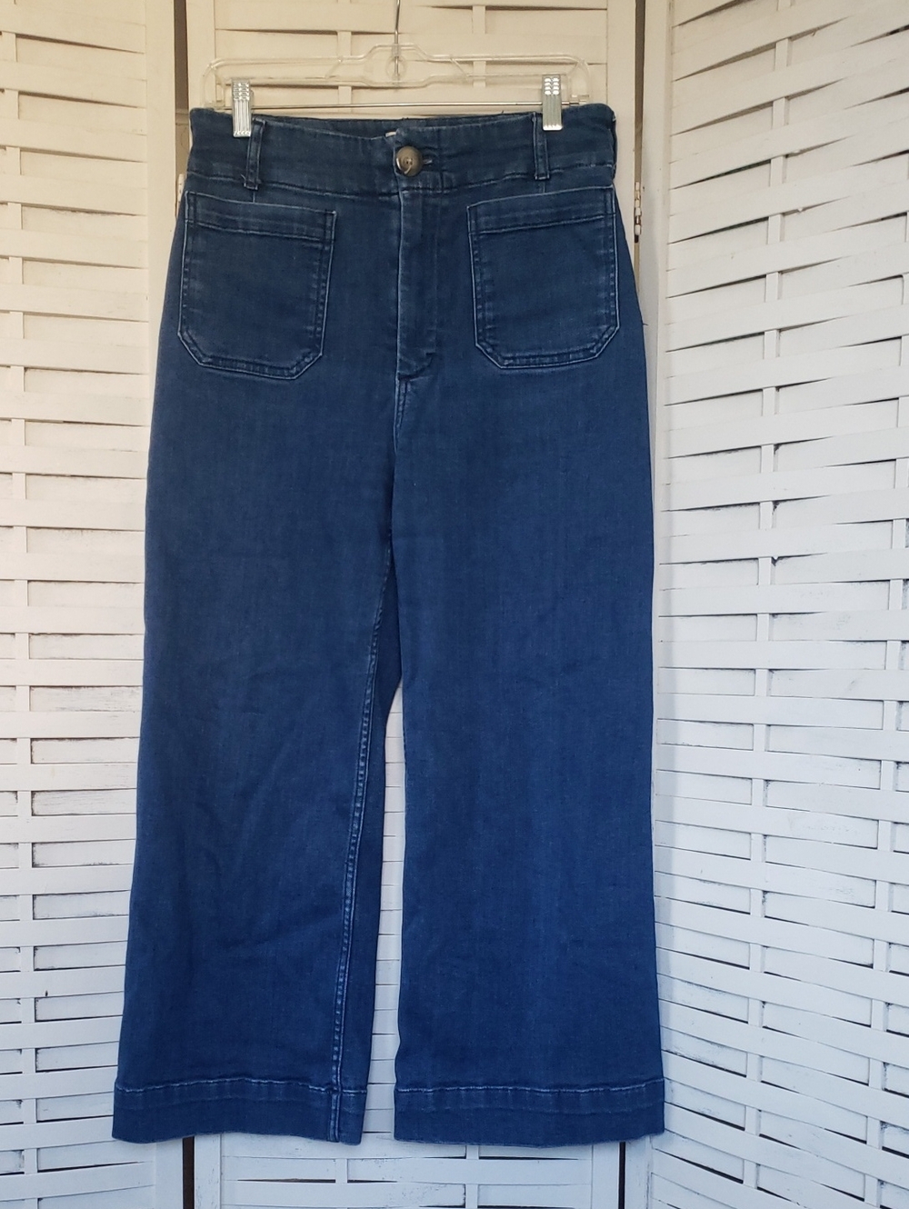 Maeve The Colette Classic Wide-Leg Women's Jeans in Dark Blue Size 30